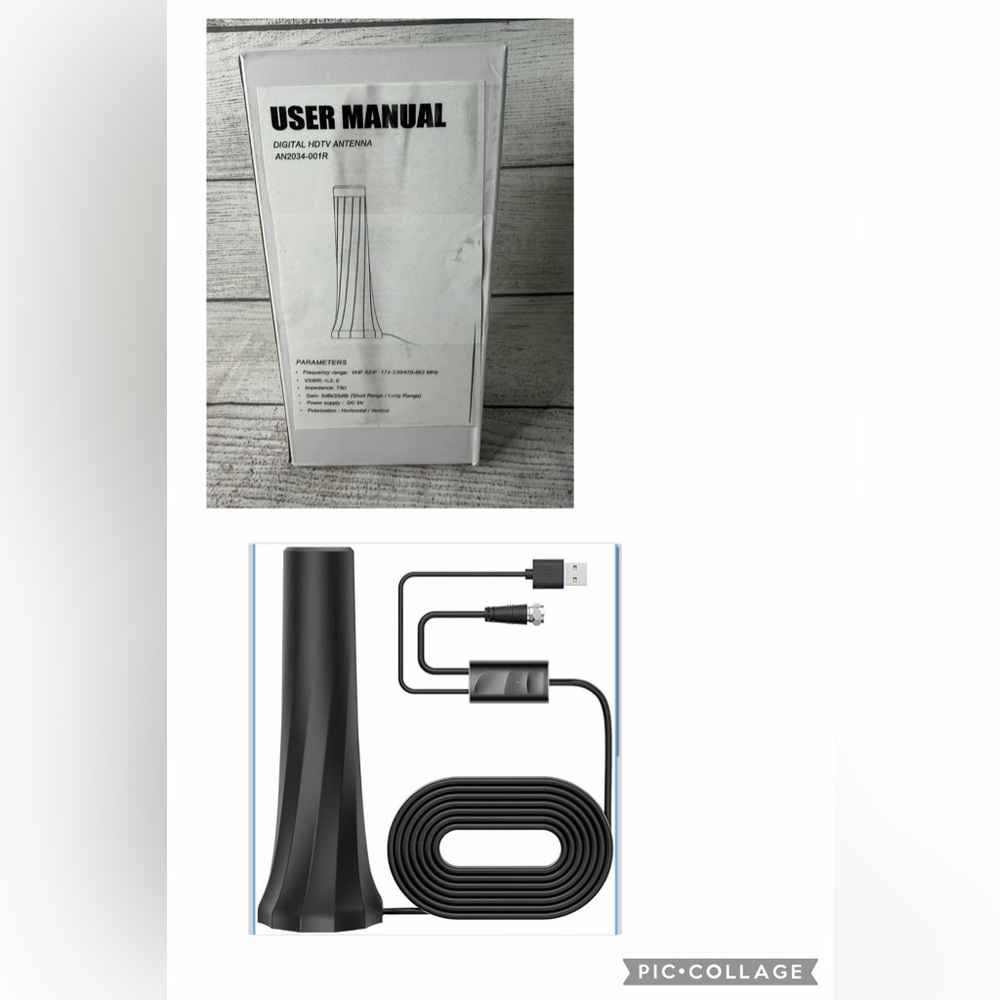 Indoor Digital HDTV Antenna - Black